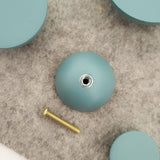 Flat round knob BALANCE | turquoise